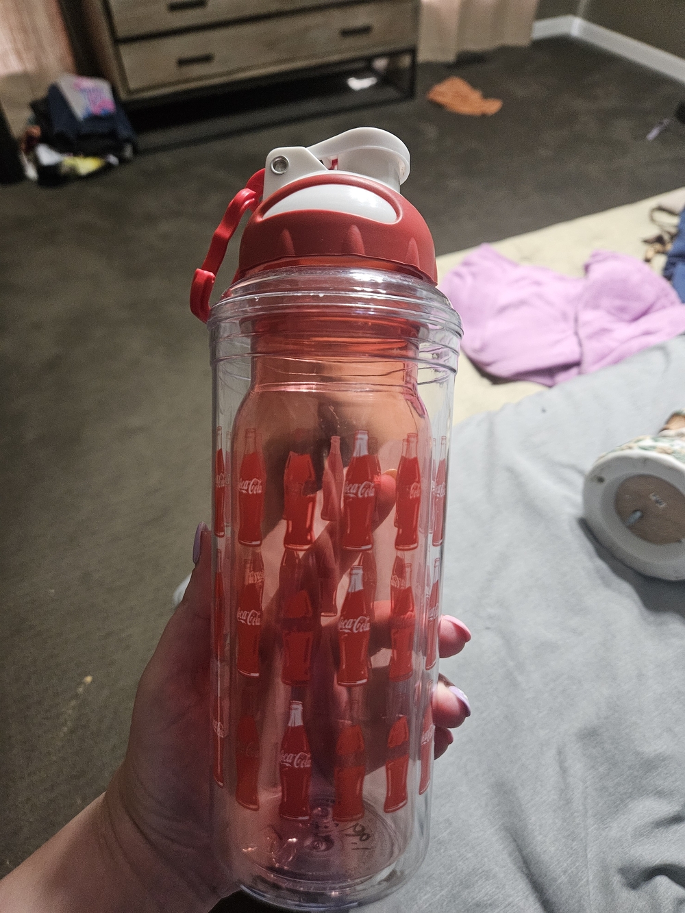 Coca Cola Red Clear Bottle with Flip Spout